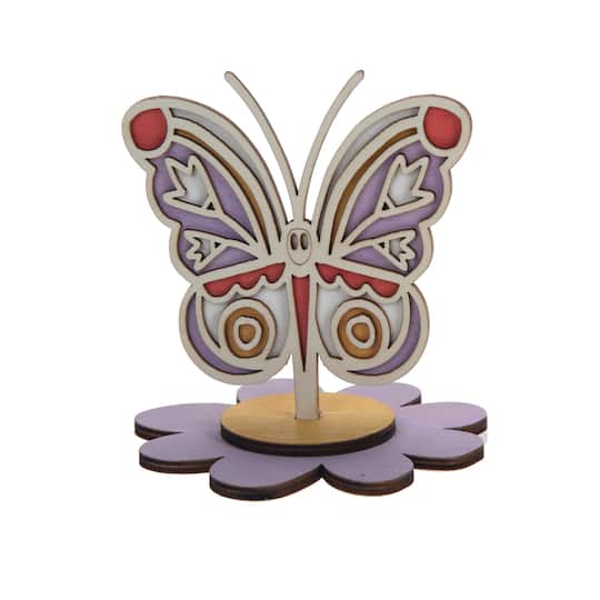 Spring Butterfly Layered Wood Craft Kit by Creatology&#x2122;